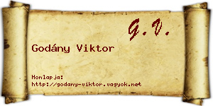 Godány Viktor névjegykártya